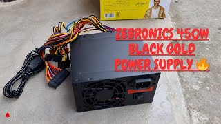 Zebronics 450W Black Gold Power Supply with 3X SATA connectors [upl. by Valenka]