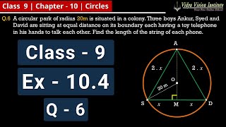 Class 9 Maths Exercise 104  Q 6 🌟 Circles 🌟 NCERT CBSE 🎯 [upl. by Crispin586]