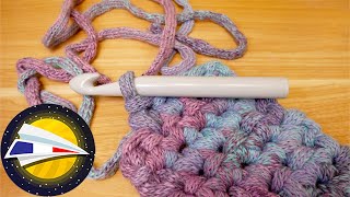 Crochet  Expérience pelotes XXL  Echarpe en laine tricotée [upl. by Ivor627]