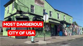 Life Inside Americas Most Dangerous City  A Drive Through Camden NJ [upl. by Mcclure236]