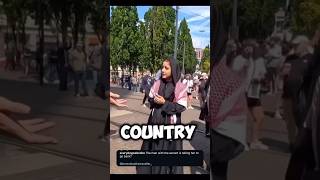 Israeli Zionist man tell the girl to go back to her country freepalsetine palestine [upl. by Busby]