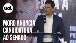 Sergio Moro anuncia candidatura ao Senado pelo Paraná veja discurso [upl. by Llaccm38]