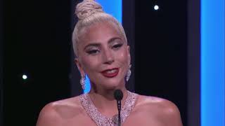 Lady Gagas speech at the quotAmerican Cinematheque Galaquot honoring Bradley Cooper [upl. by Eirallam]