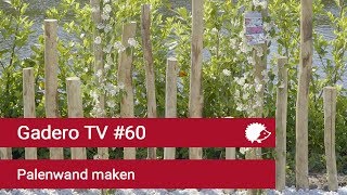 60 Wand maken met kastanjepalen [upl. by Jehial]