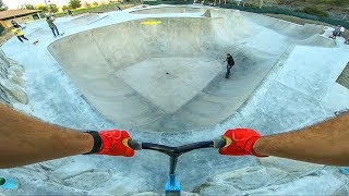 SCOOTERING GIANT NEW LOCAL SKATEPARK [upl. by Akehs758]