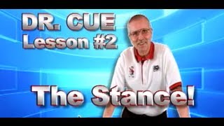 APA Dr Cue Instruction  Pool Lesson 2 The Stance [upl. by Aicek]