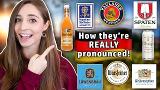 Famous German beer brands pronounced CORRECTLY  Feli from Germany [upl. by Maletta291]