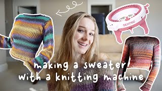 I made a sweater with a knitting machine  sentro knitting machine [upl. by Natsreik]