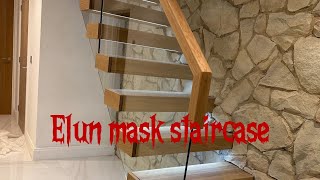 Floating staircase invented by elun muskhome stairscase renovation diy [upl. by Airdnola]