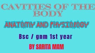 Cavities of the body  Anatomy and physiology  bsc  gnm 1st year [upl. by Godden]