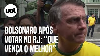 Bolsonaro fala de pesquisas após votar O que vale é o Datapovo que vença o melhor [upl. by Minnie157]