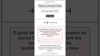 DALF C1 French Listening Test1 dalfc1 frenchnyou french frenchlistening practice [upl. by Dnilasor147]