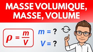 MASSE VOLUMIQUE  formules unités et calculs ✅ Méthode facile [upl. by Sidman448]