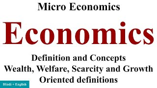 Economics  Concept and Definitions economics explained economics meaning micro economics bcom [upl. by Rosella]