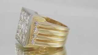 500ctw Mans BIG Diamond Cluster Ring Round Brilliant 14K Gold Shreveport Mens Jewelry [upl. by Anilahs]