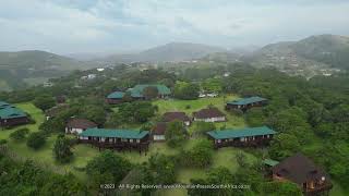 Mbotyi River Lodge from the air [upl. by Antonie174]