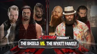 The Shield Vs The Wyatt Family  WWE Raw 05052014 En Español [upl. by Nodle]