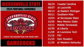 2024 Jacksonville State Gamecocks Football Schedule [upl. by Liatnahs288]