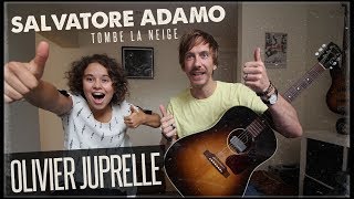 Salvatore Adamo  Tombe la neige  Guitare cover Défi de la rentrée 312 ‼💯😃 [upl. by Ayrad]