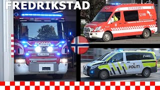 Fire Department  Police responding in Fredrikstad NO 62019 [upl. by Roede]