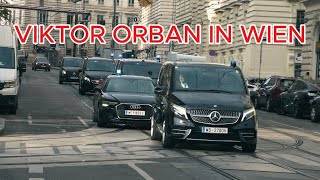 POLIZEIESKORTE Viktor Orban in Wien [upl. by Tirb]