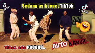 PRANK POCONG ORANG JOGET TIKTOK  PRANK POCONG LUCU [upl. by Ydne]