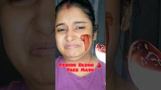 Period Blood🩸Face Mask Really🤯 shorts youtubeshorts ytshorts viral trend [upl. by Kcirdes]