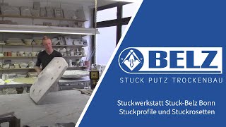 Stuckwerkstatt StuckBelz Bonn  Stuckprofile und Stuckrosetten herstellen [upl. by Truman]