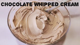 Chocolate Whipped Cream Frosting  How To Make Whipped Cream Icing  How To Make Chocolate Frosting [upl. by Chandal]