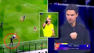 Fans in disbelief over what Mikel Arteta did to get yellow carded during Inter Milan clash [upl. by Whallon]