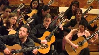 Orquestra De Guitarres De Barcelona  Gaspar Sanz  Danzas Cervantinas Canarios [upl. by Nidnal]