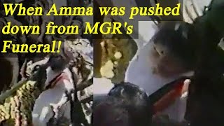 Jayalalithaa pushed down from MGRs funeral Watch Video  Oneindia News [upl. by Yecram]