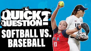 Why are softball and baseball different sports Olympics Preview  Quick Question [upl. by Eeloj]