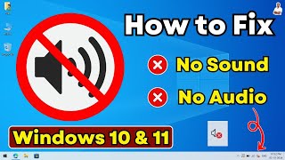 How to Fix SOUND or AUDIO Problems in Windows 10 amp 11  No Audio Device Installed or Found [upl. by Ruford921]