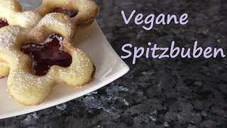 Vegane Spitzbuben  einfaches Rezept Weihnachtskekse  selber backen [upl. by Aneekan338]