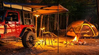 Camping With Dome Tent Overland Jeep Adventure  Part 2 [upl. by Nodarb]