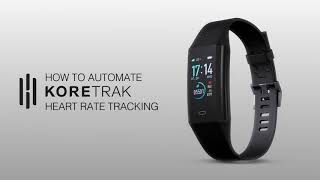 How To Set Automatic Heart Rate Tracking on the KoreTrak Pro [upl. by Ehrlich]