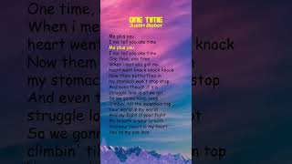 Justin Bieber  One Time Lyrics shorts [upl. by Beckie]