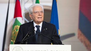 Mattarella allinaugurazione dell’Anno Accademico 2021 2022 dell’Università degli Studi di Pavia [upl. by Ahsekyw300]