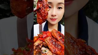 Noodles with Roast chicken wings spicy [upl. by Letti]