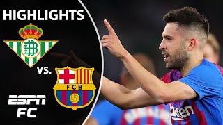 Jordi Albas fizzing stoppagetime volley secures Barca win  LaLiga Highlights  ESPN FC [upl. by Aleciram]