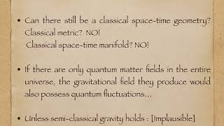 Thinking about Quantum Gravity Chapter 1d [upl. by Lynnette]