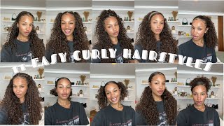 TUTORIAL  11 EASY CURLY HAIRSTYLES [upl. by Electra]