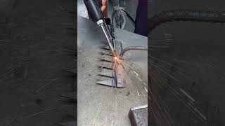 there is a stronger way to make a joint of three angle iron barslaserwelding 1500wlaserwelding [upl. by Willie]