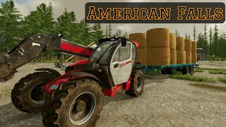 A Bit Of Cultivating Spreading Lime And Selling 109  American Falls  FS22  FarmingSimulator22 [upl. by Sairtemed]