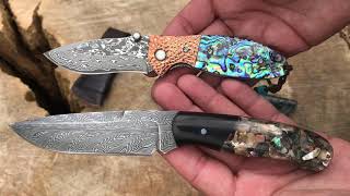 Abalone knives Another one for the collection from Backwoods Custom Knives [upl. by Enamrahs]