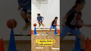 Partner Agility Drill Basketball speedandagility exercise plyometrics [upl. by Enna833]