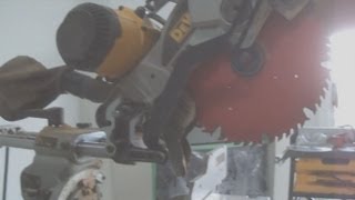 How to ChangeReplace 10quot Blade on Dewalt DW717 Miter Saw DIY Mryoucandoityourself [upl. by Yllatan]