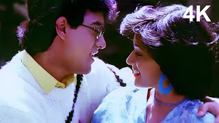 Raveena amp Madhuri amp Juhi  Superhit Amir Khan Video Song  90s Romantic Songs  Sameer [upl. by Abra]