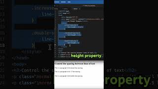 HTML Coding QampA 38 Which CSS property is used to control spacing between lines of text htmlcss [upl. by Llenrad]